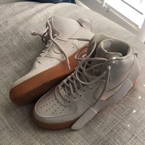 brand new white high top air force 1s